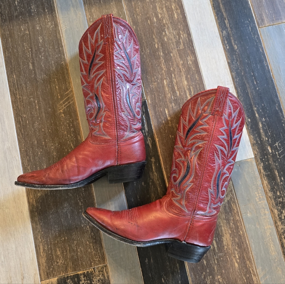 DAN POST Red Western Cowgirl Boots - Picture 9 of 16